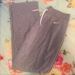 Gray NIKE sweats.
